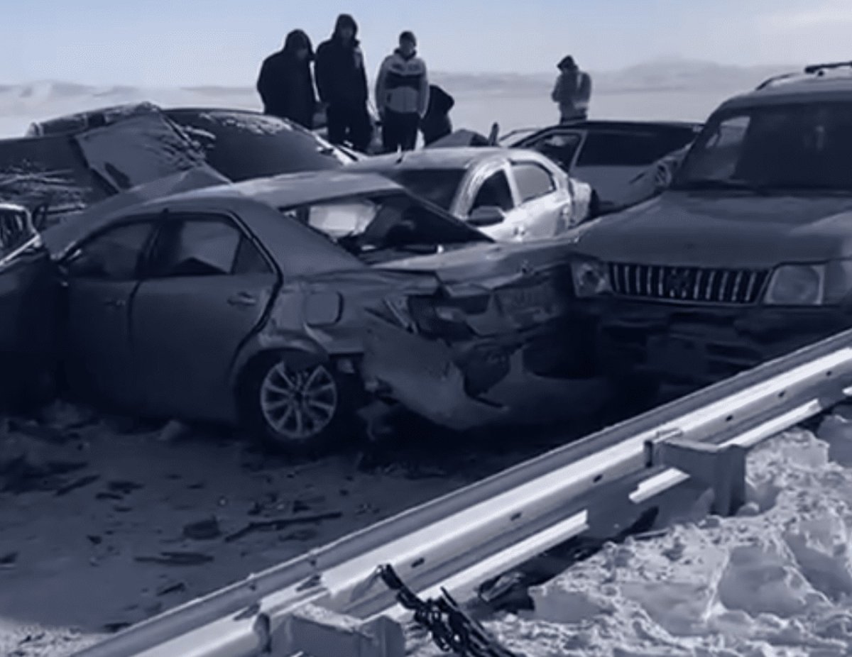 Массовая авария произошла на трассе Караганда–Балхаш