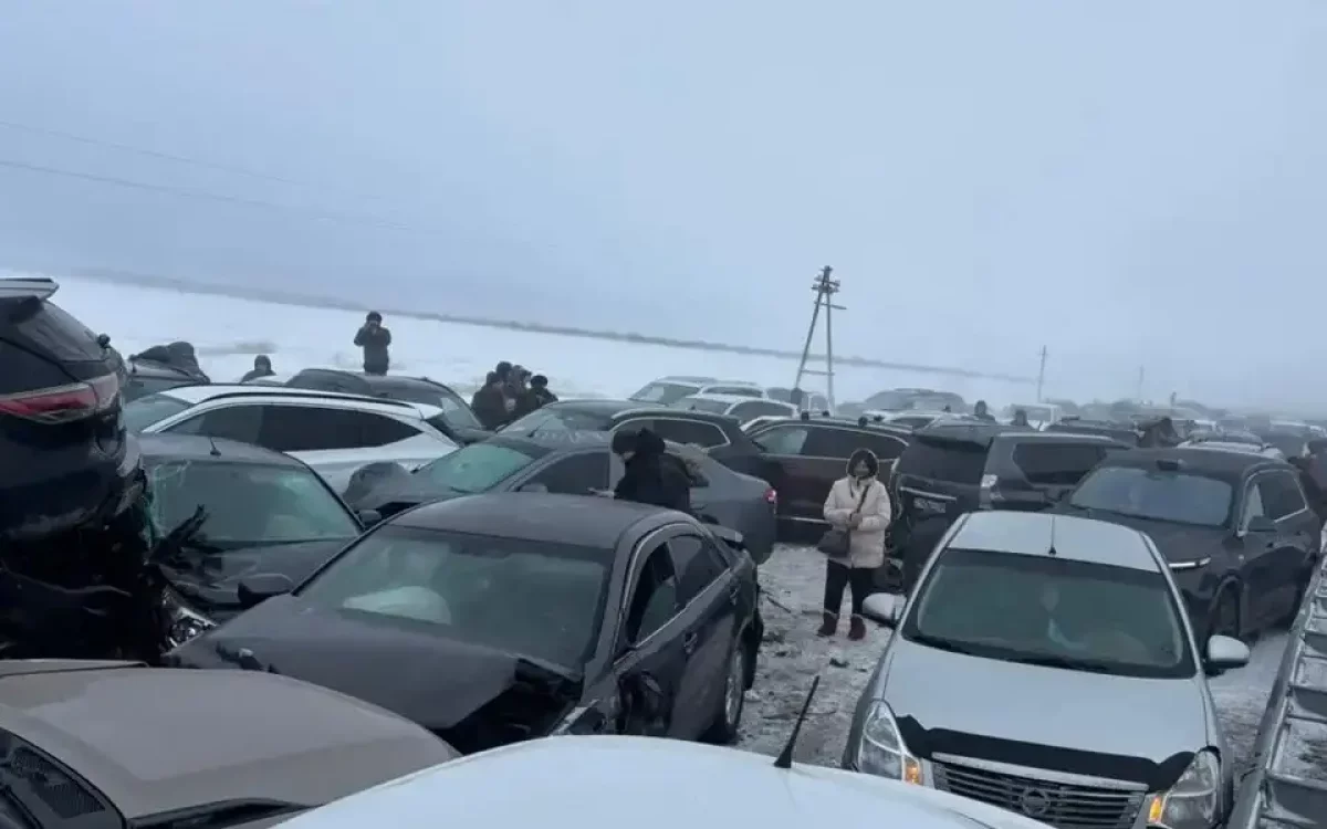 «Астана-Щучье» тас жолындағы апат: Зақым келген көліктер саны 95-ке жетті