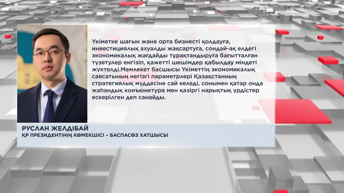Президент үкіметке экономикалық реформалар бағдарламасын іске асыру үдерісін реттеуге қатысты нақты шаралар әзірлеуді тапсырды