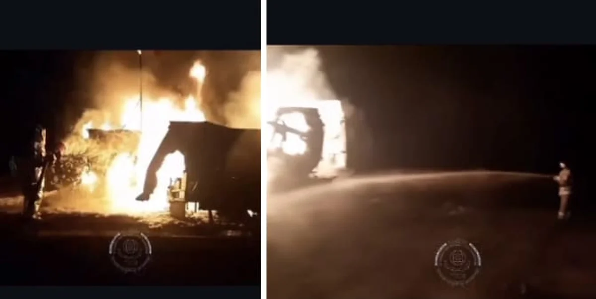 Сильный пожар произошел при перекачке топлива на предприятии в Костанайской области