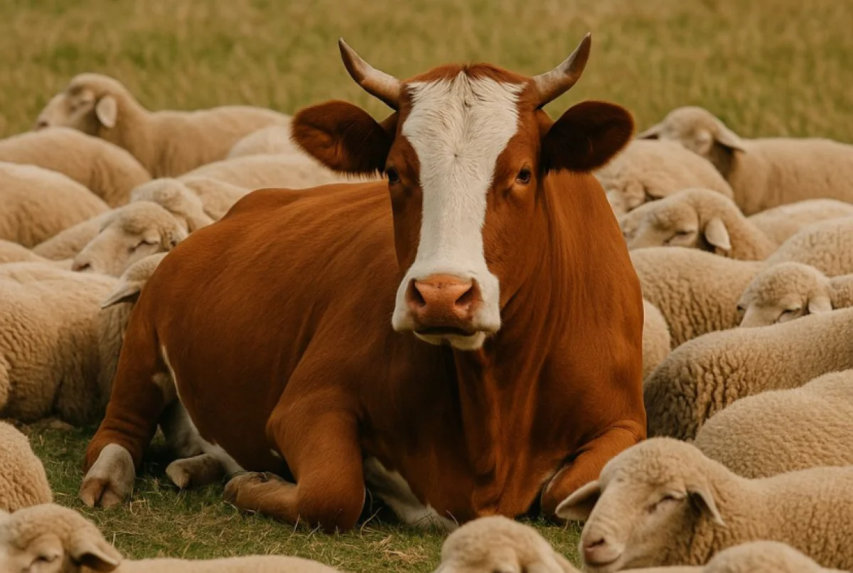 Корова сбежала от мясника и притворилась овцой в Германии