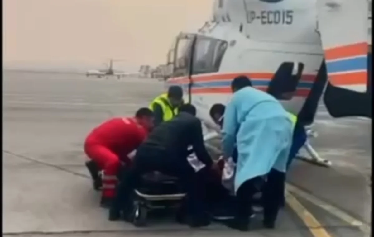 Пострадавшего при пожаре в Туркестанской области эвакуировали вертолётом в Шымкент