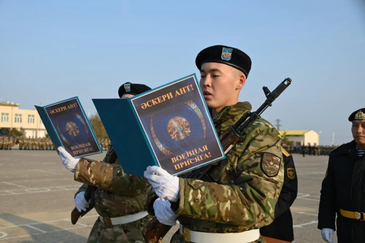 В Мангистауской области более 700 новобранцев приняли Военную присягу