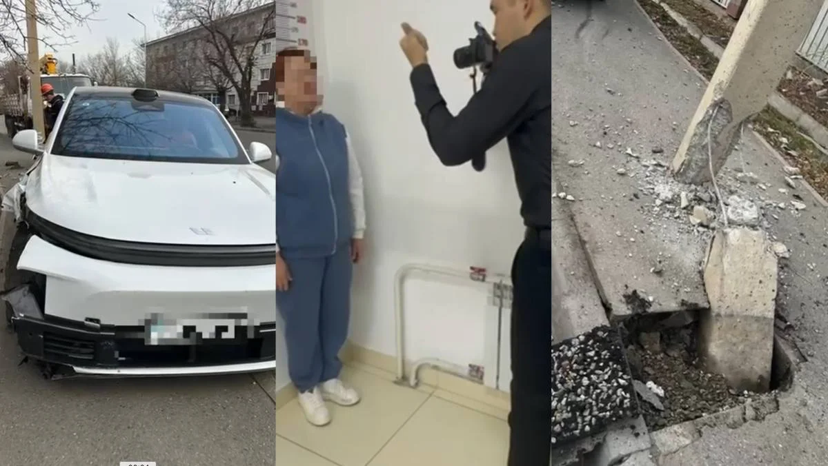 Пьяная талдыкорганка на электрокаре врезалась в электроопору