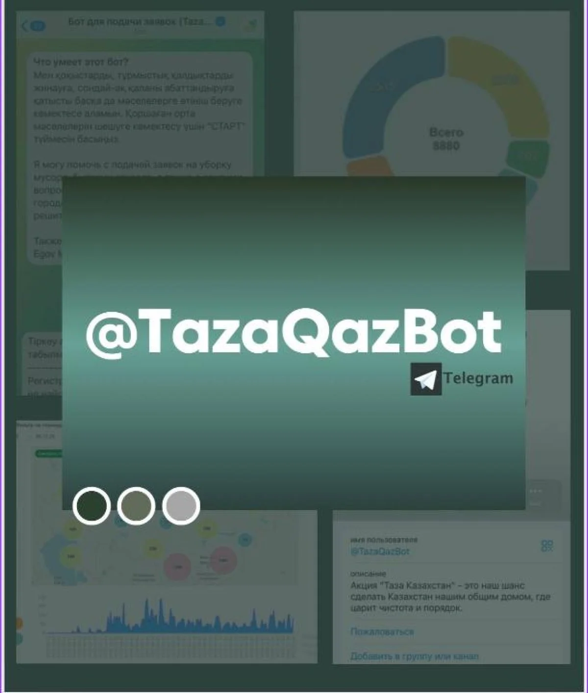 Биыл @TazaQazBot телеграм-чат-боты арқылы 24 мыңнан астам өтінім түсті