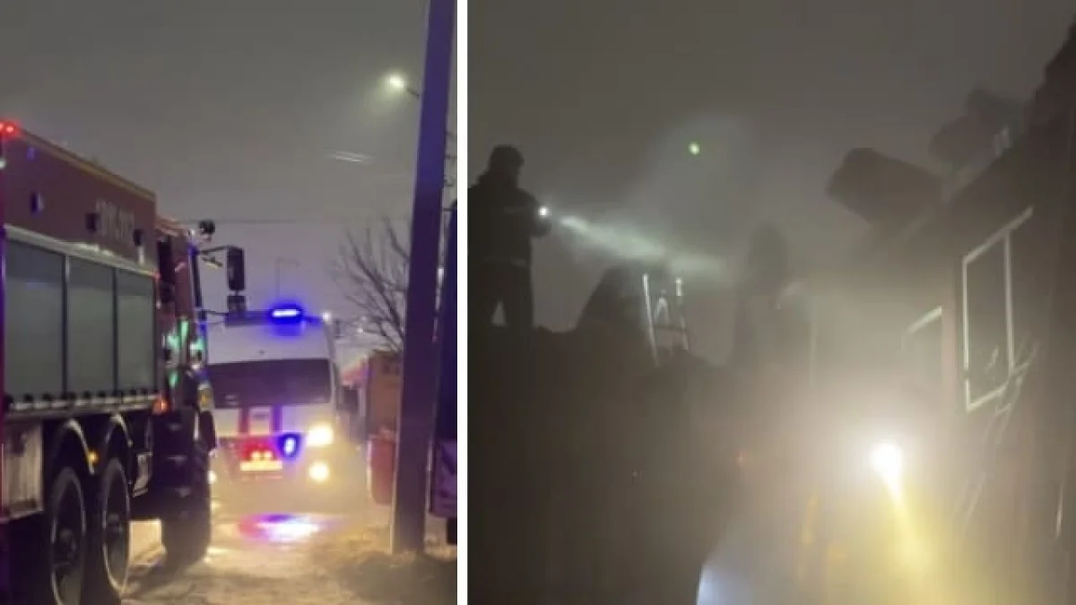 Гостиница загорелась в Астане