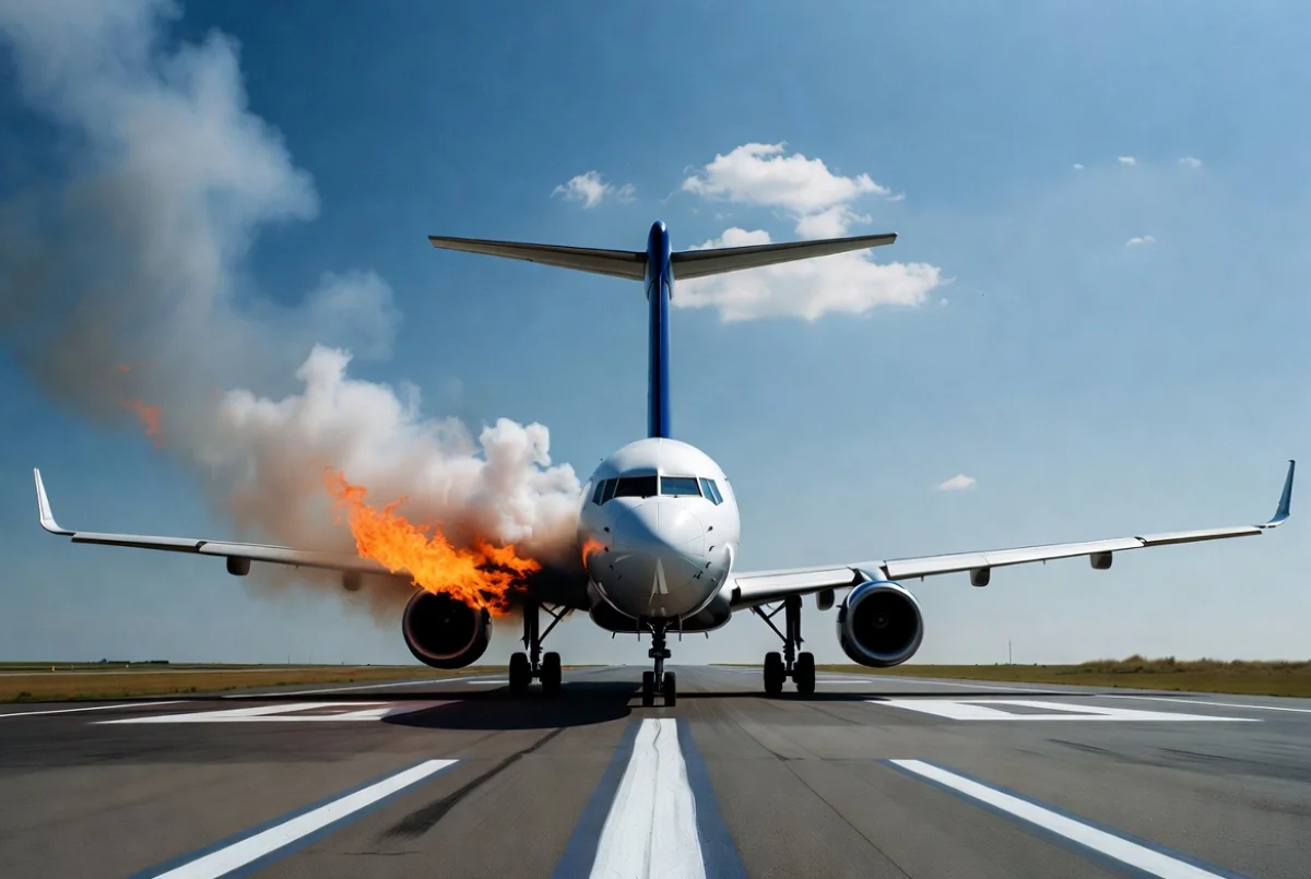 Самолёт загорелся на взлётной полосе в аэропорту Сан-Паулу: 180 пассажиров эвакуируют