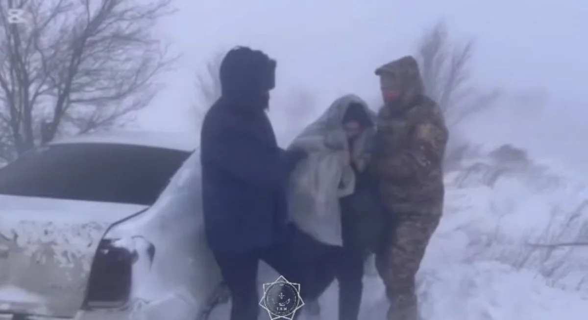 Иностранцев спасли из снежной ловушки в Актюбинской области