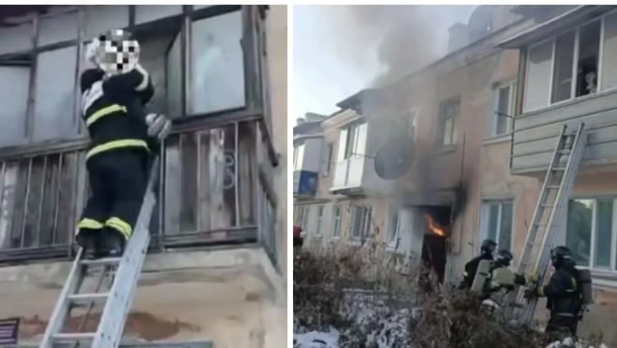 Из горящего дома в Кокшетау спасли 17 человек