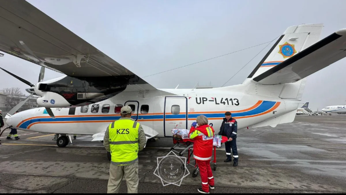 Ребёнка экстренно эвакуировали из Кызылорды в Алматы бортом МЧС