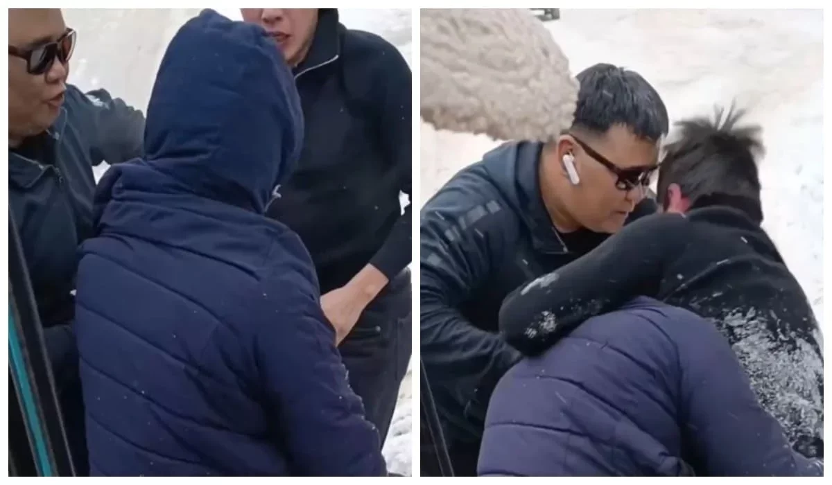 Оралда автобустың екі жолаушысы сөзге келіп, артынша төбелесіп кетті