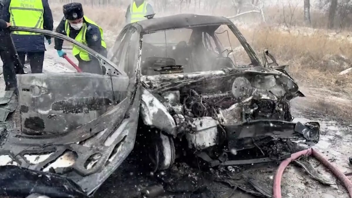 «Машина от удара загорелась»: очевидцы рассказали подробности смертельной аварии близ Алматы