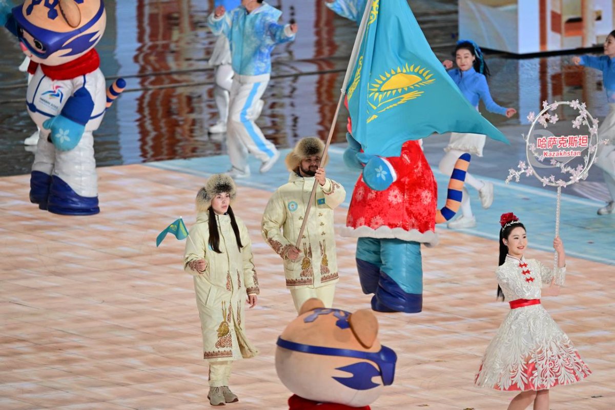 Казахстанские спортсмены приняли участие в открытии зимней Азиады в Харбине