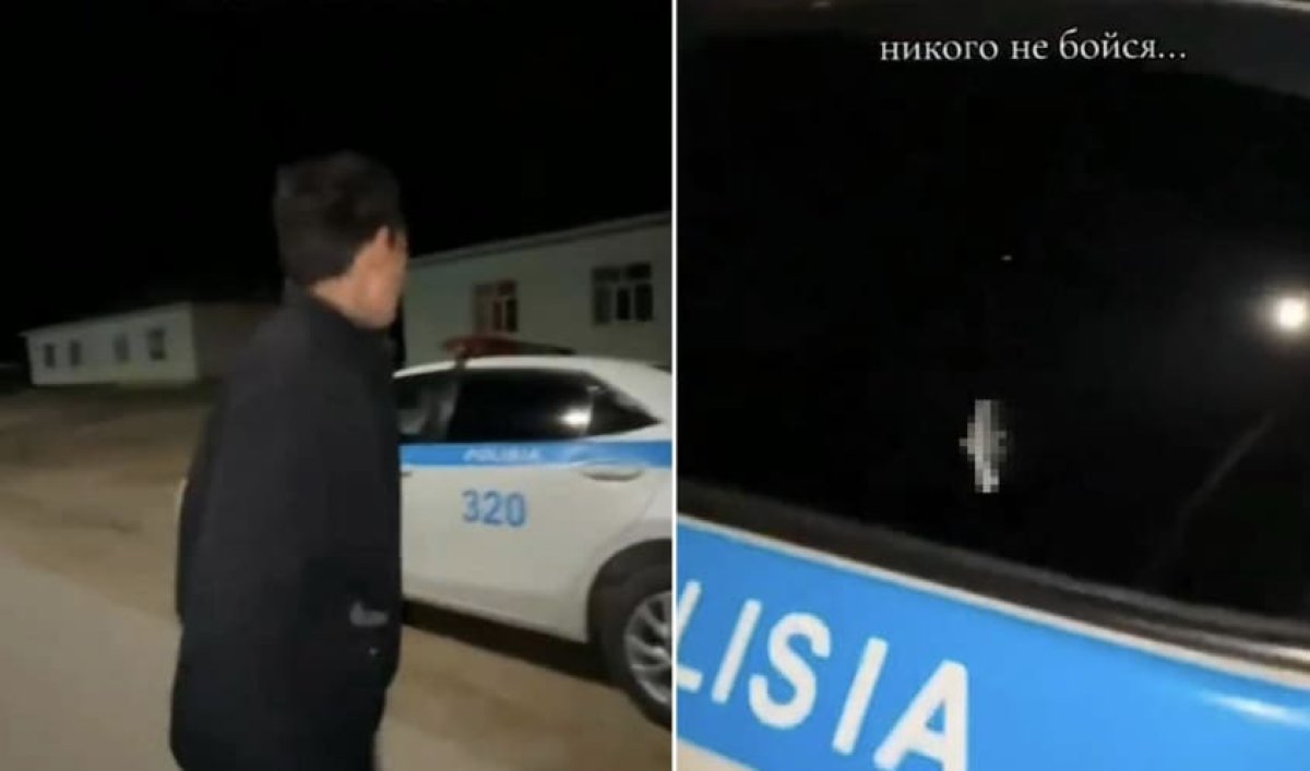 За плевок на патрульную машину наказали юных тиктокеров в Кызылорде