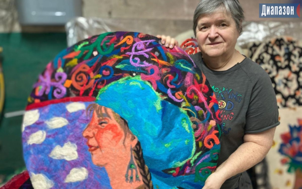 Натюрморты и портреты из войлока создаёт актюбинская художница