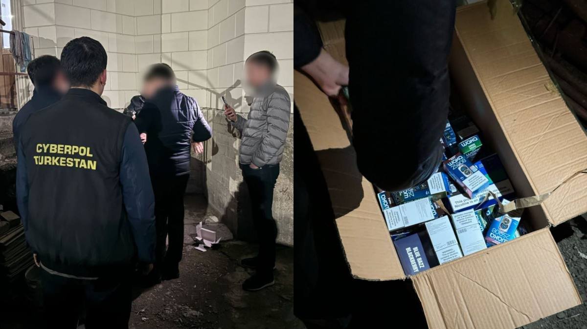 Түркістан облысында полиция вейптерді заңсыз сату фактісін анықтады