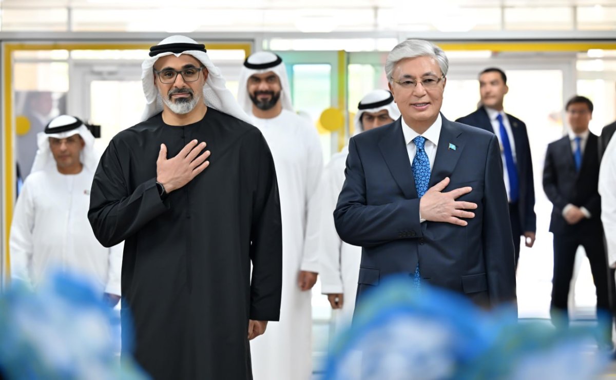 Тоқаев пен Халиф бен Заид Әл Нахаян атындағы №84 мектеп-лицейге барды