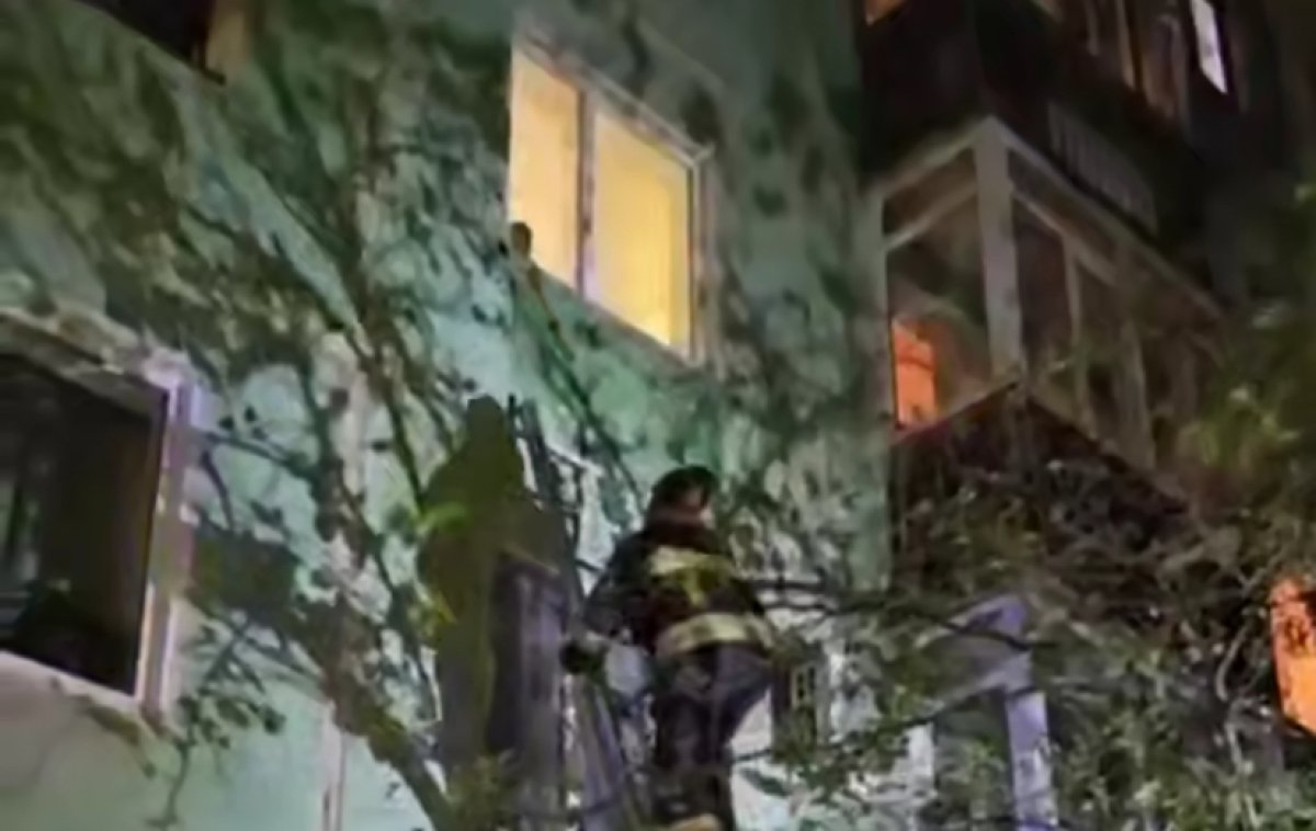 Пятилетнего ребёнка сняли с окна с помощью трёхколенной лестницы в Астане