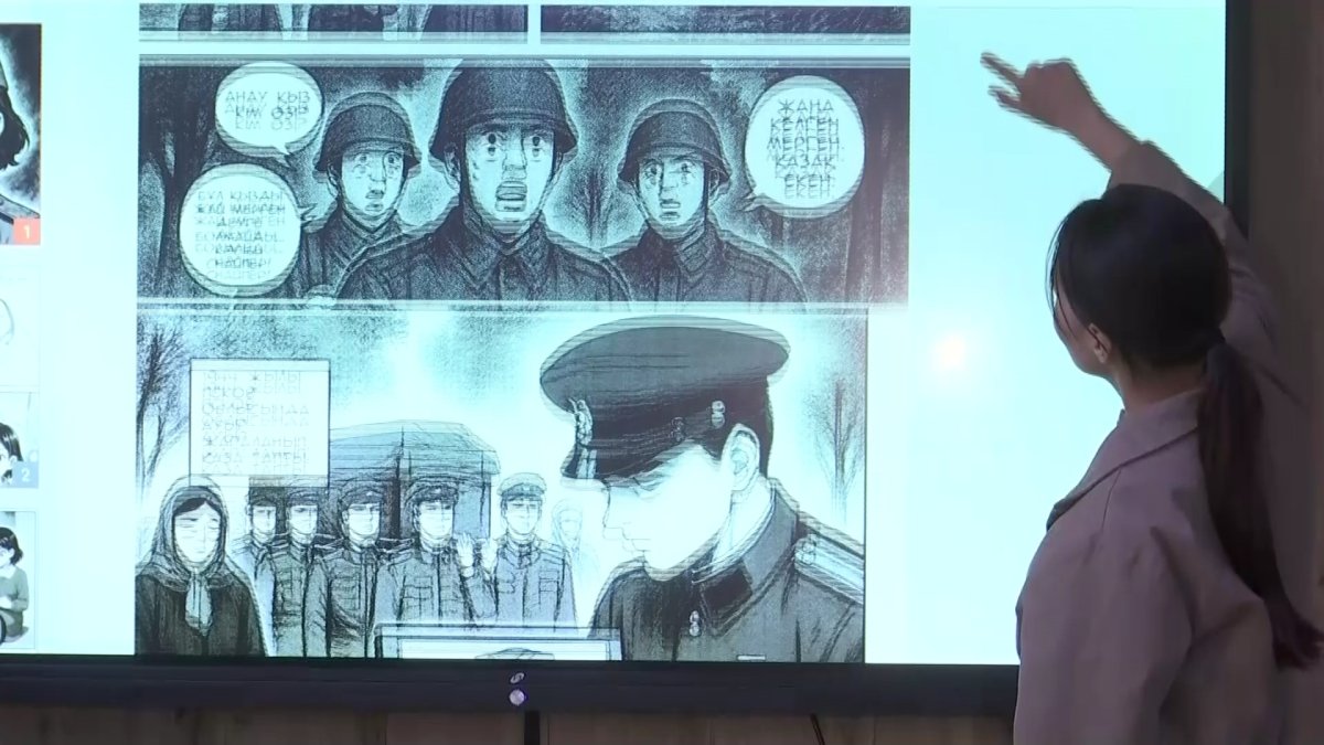 Ақтөбелік студент жасанды интеллект көмегімен Әлия Молдағұлова туралы комикс жасады