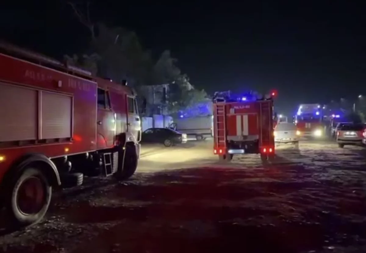 Токарный цех сгорел ночью в Таразе