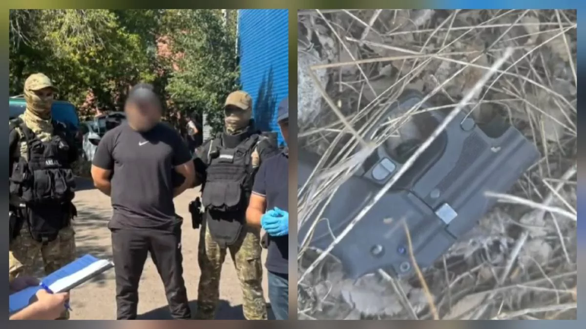 В Караганде водитель пытался избавиться от травматического пистолета при виде полиции (ВИДЕО)