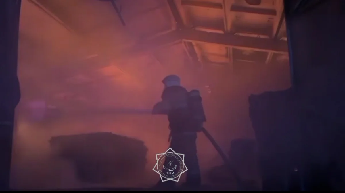 Мебельный цех загорелся в Алматинской области