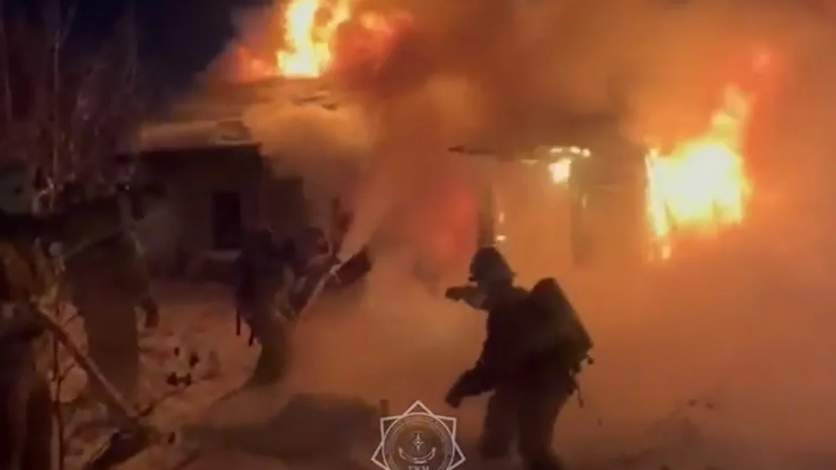 Рудныйда ғимарат өртеніп, бір адам жанып кеткен