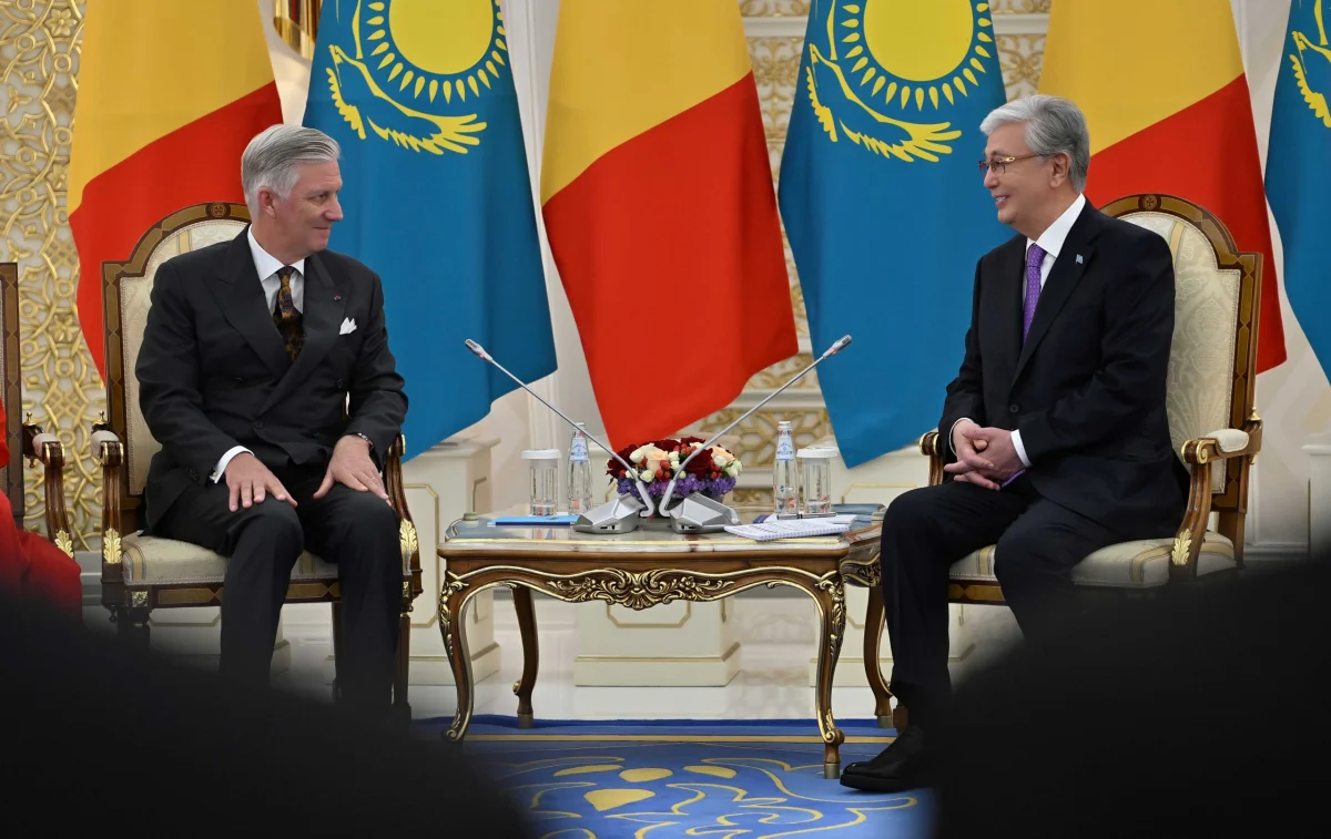 Президент Казахстана провел переговоры с Королем и Королевой бельгийцев в узком составе
