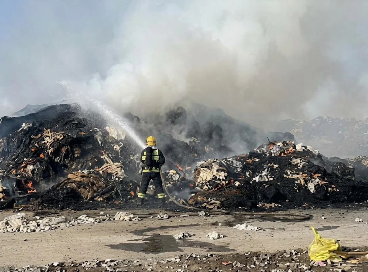 170 тонн хлопка загорелись на предприятии в Туркестанской области
