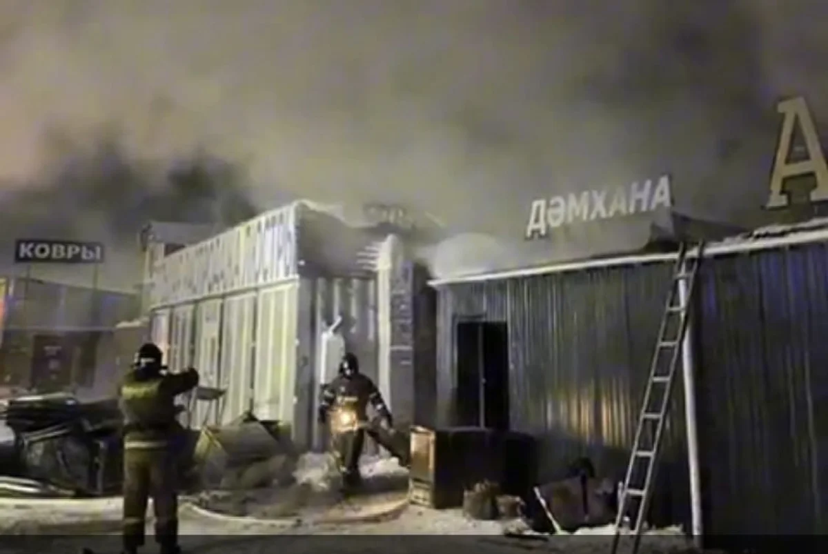 Кафе сгорело в Астане