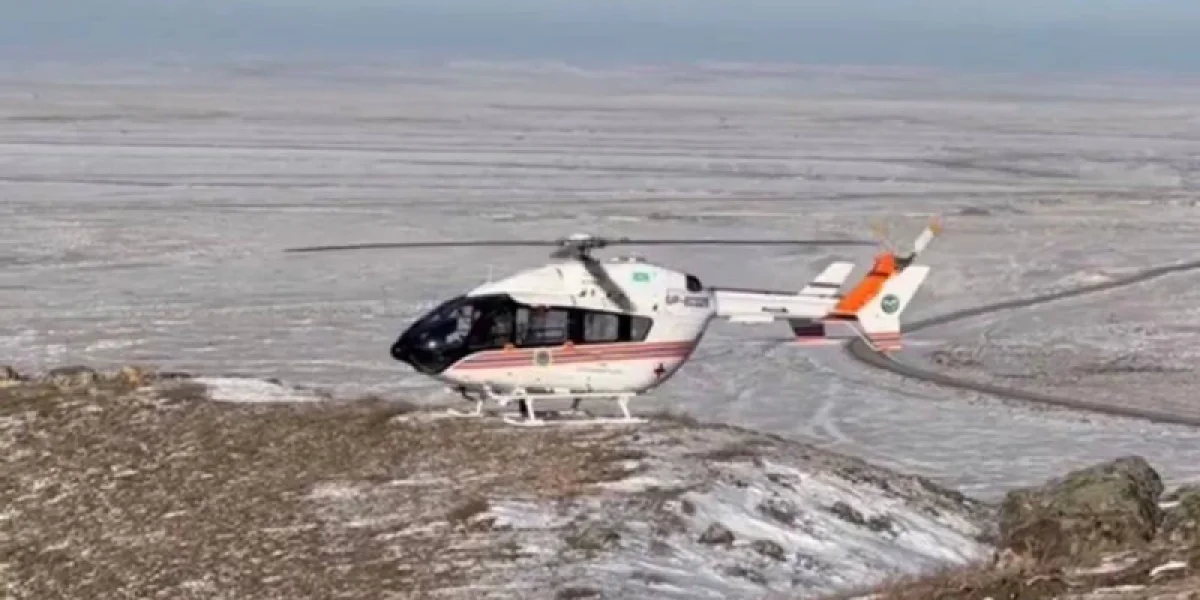 ШҚО-да жағдайы ауыр сәби ауруханаға шұғыл түрде тікұшақпен жеткізілді