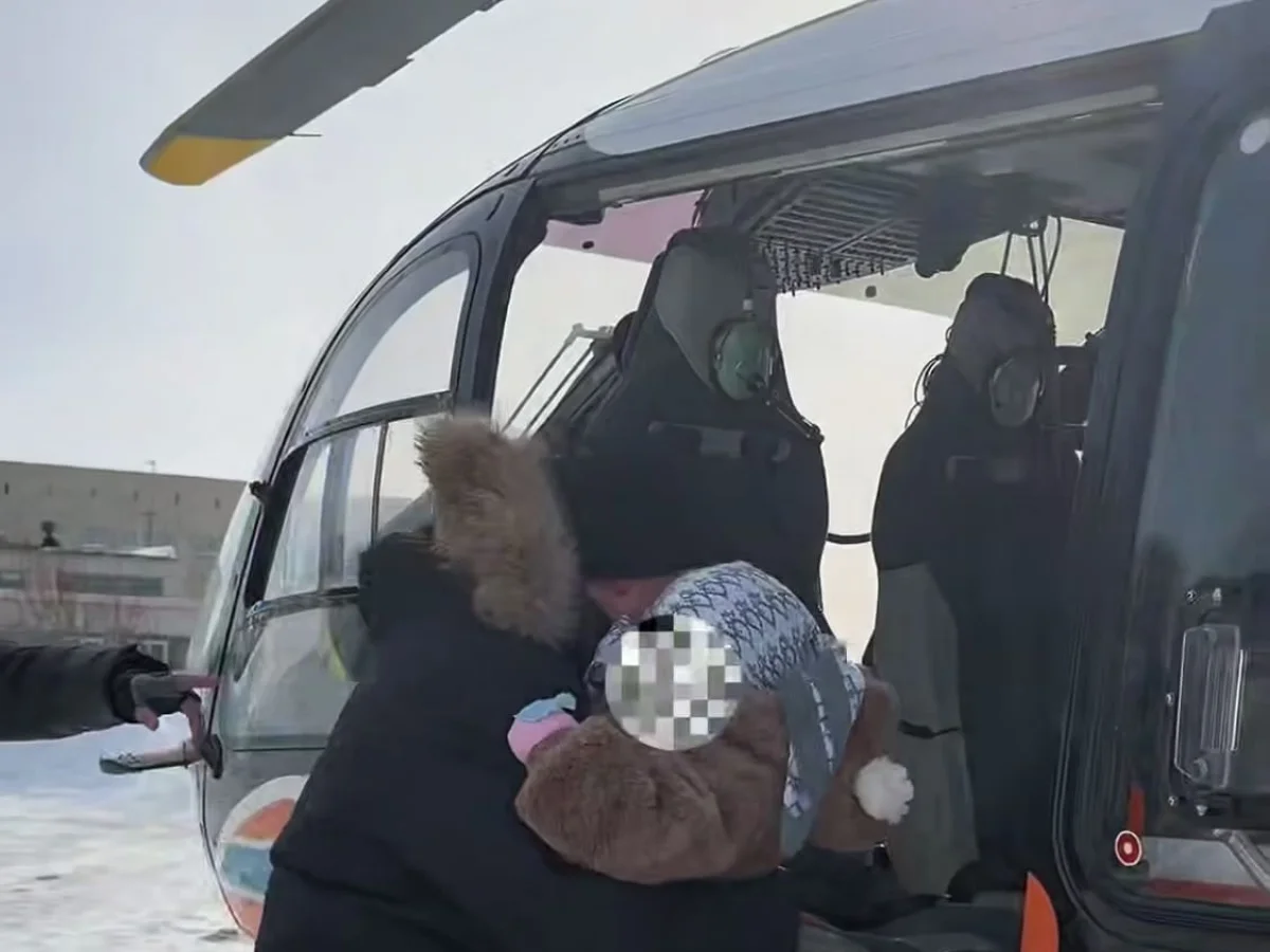 Малыша с химическим ожогом доставили в Кокшетау на вертолёте