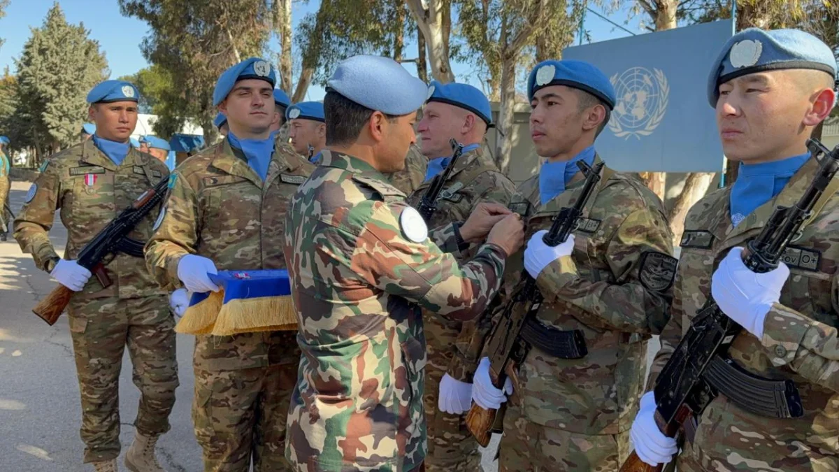 Казахстанские миротворцы на Голанских высотах получили медали ООН