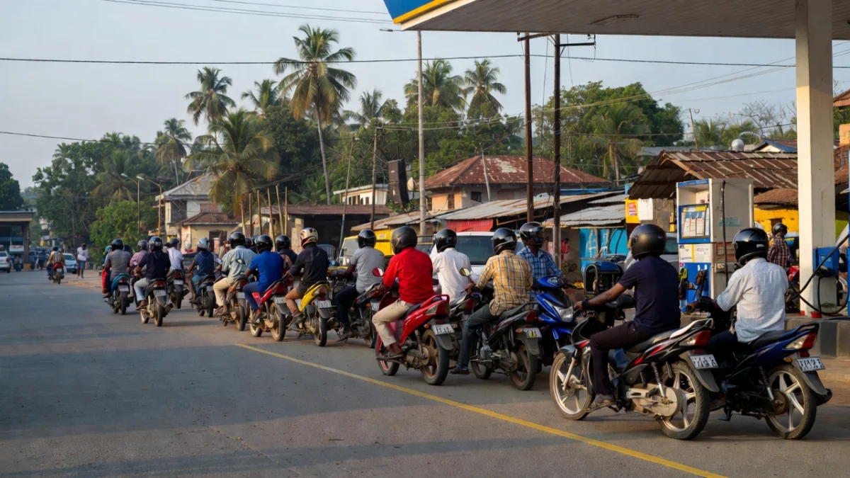 Шри-Ланка ввела заправку по номерным знакам из-за топливного кризиса