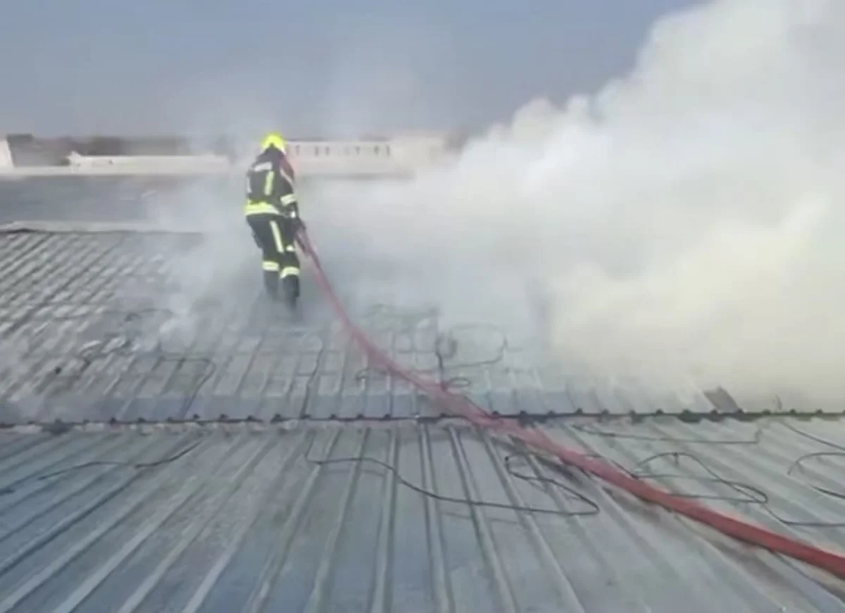 Крупный пожар произошел в строящемся здании в Алматы