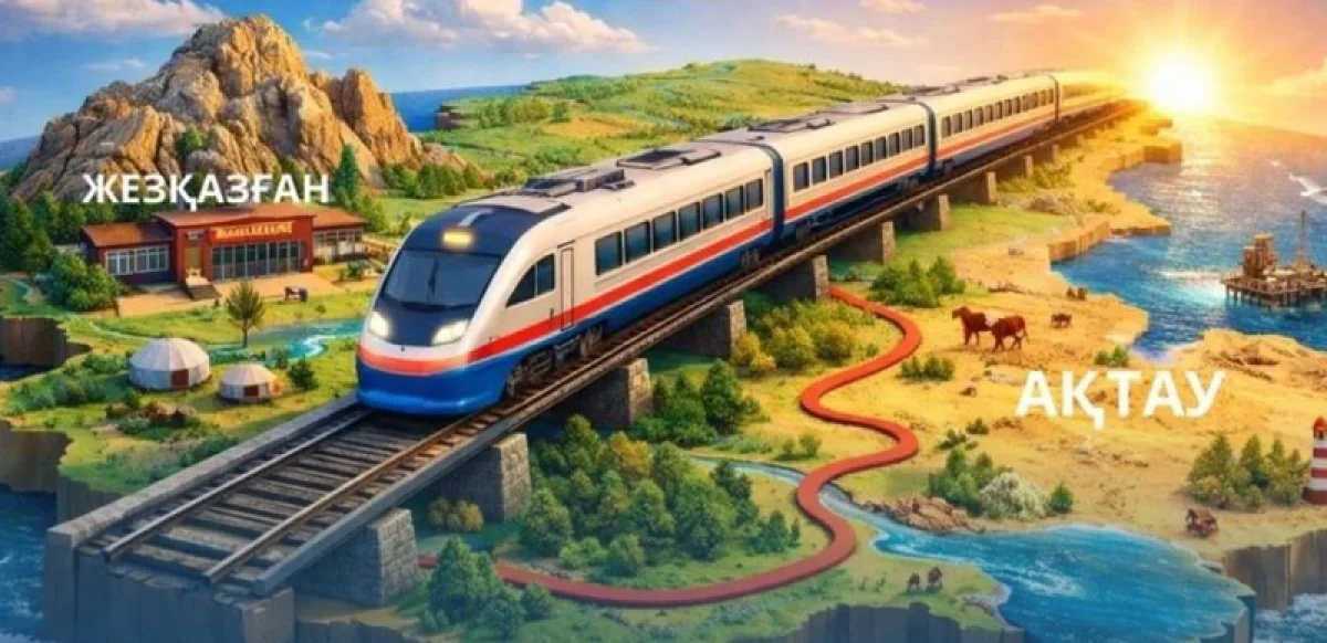 1 сәуірден бастап Ұлытау мен Маңғыстауды жалғайтын тікелей пойыз қатынай бастады