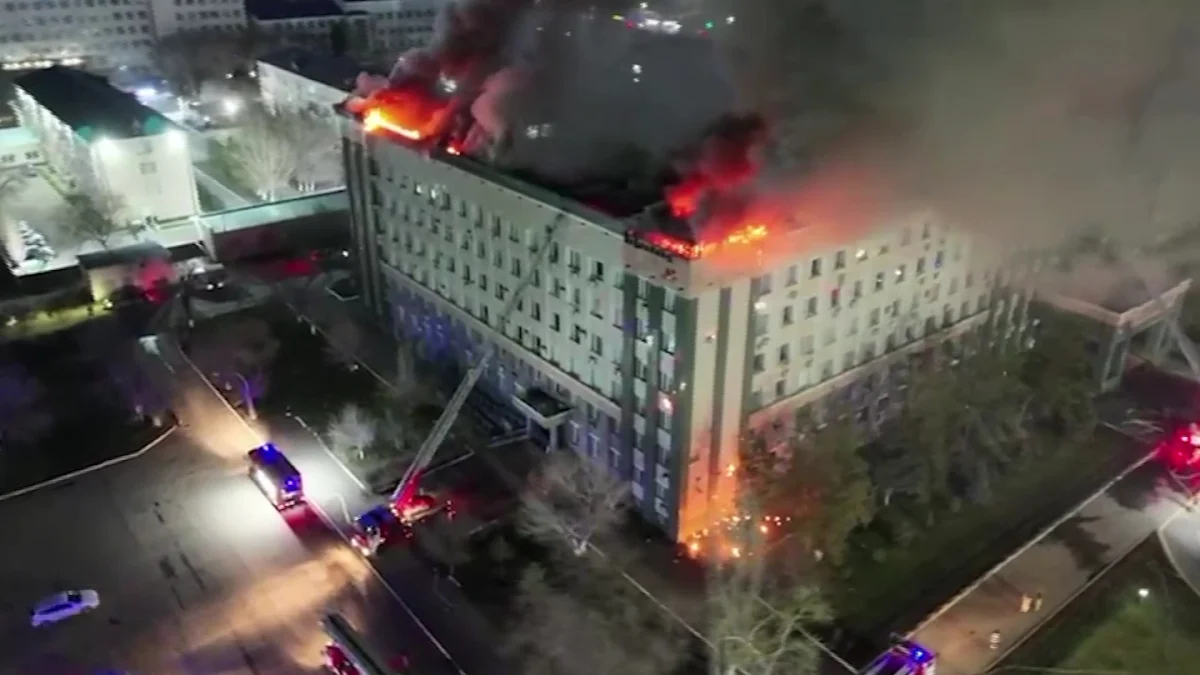 Пожар в акимате Актюбинской области: стали известны подробности