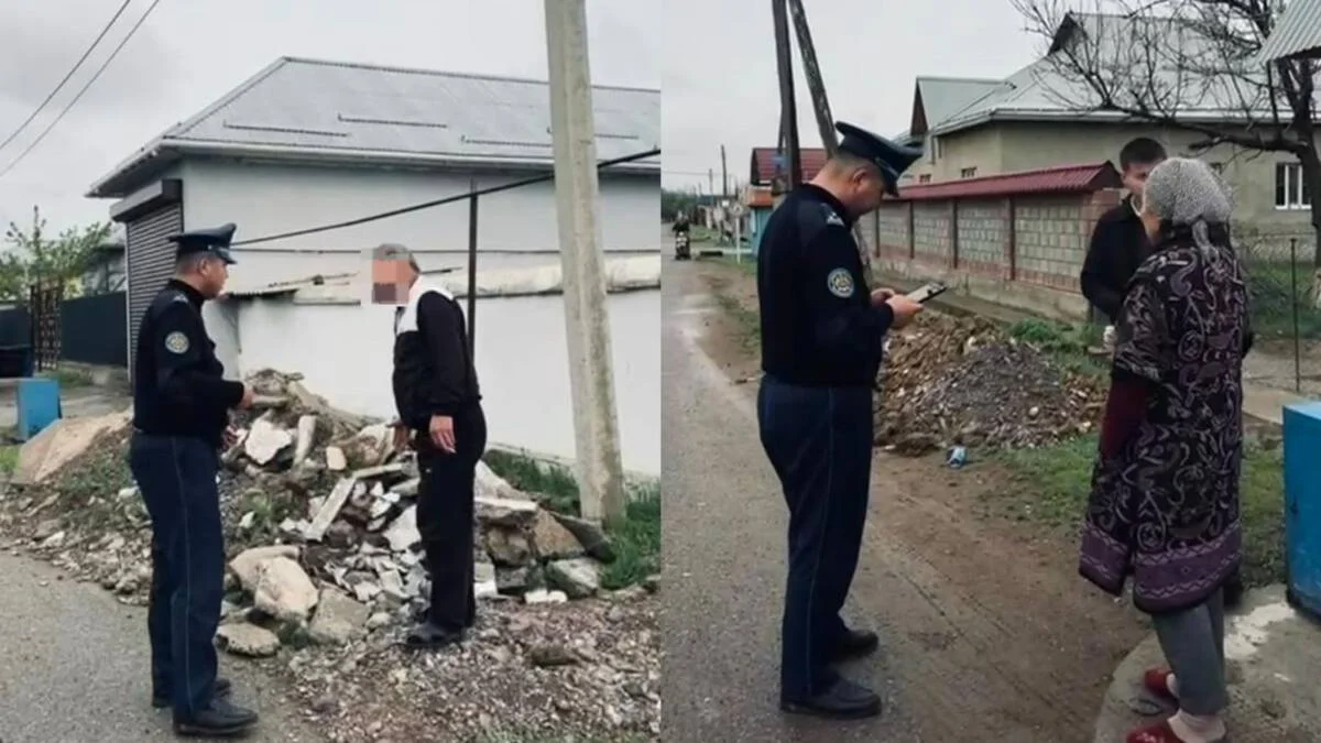 Түркістан облысында 2 тонна құрылыс қалдығын көшеге төккен тұрғын жауапқа тартылды