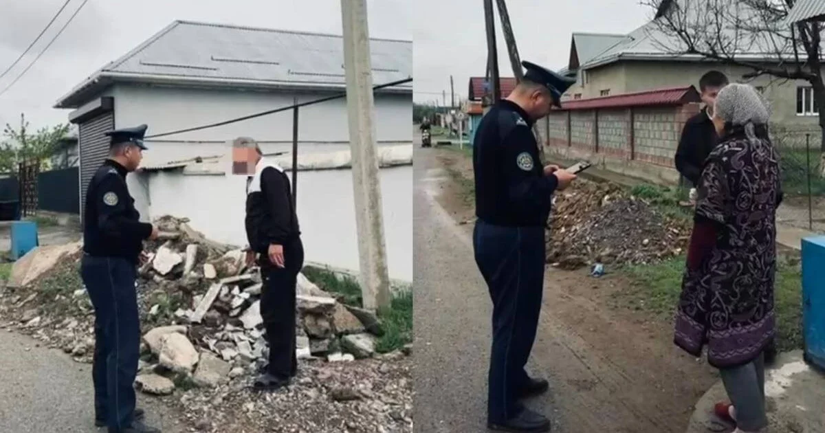 2 тонна құрылыс қалдығын көшеге төккен тұрғын жауапқа тартылды