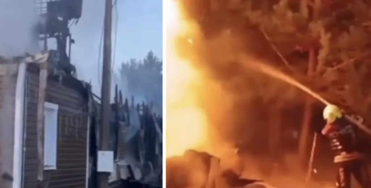 База отдыха загорелась в Костанайской области