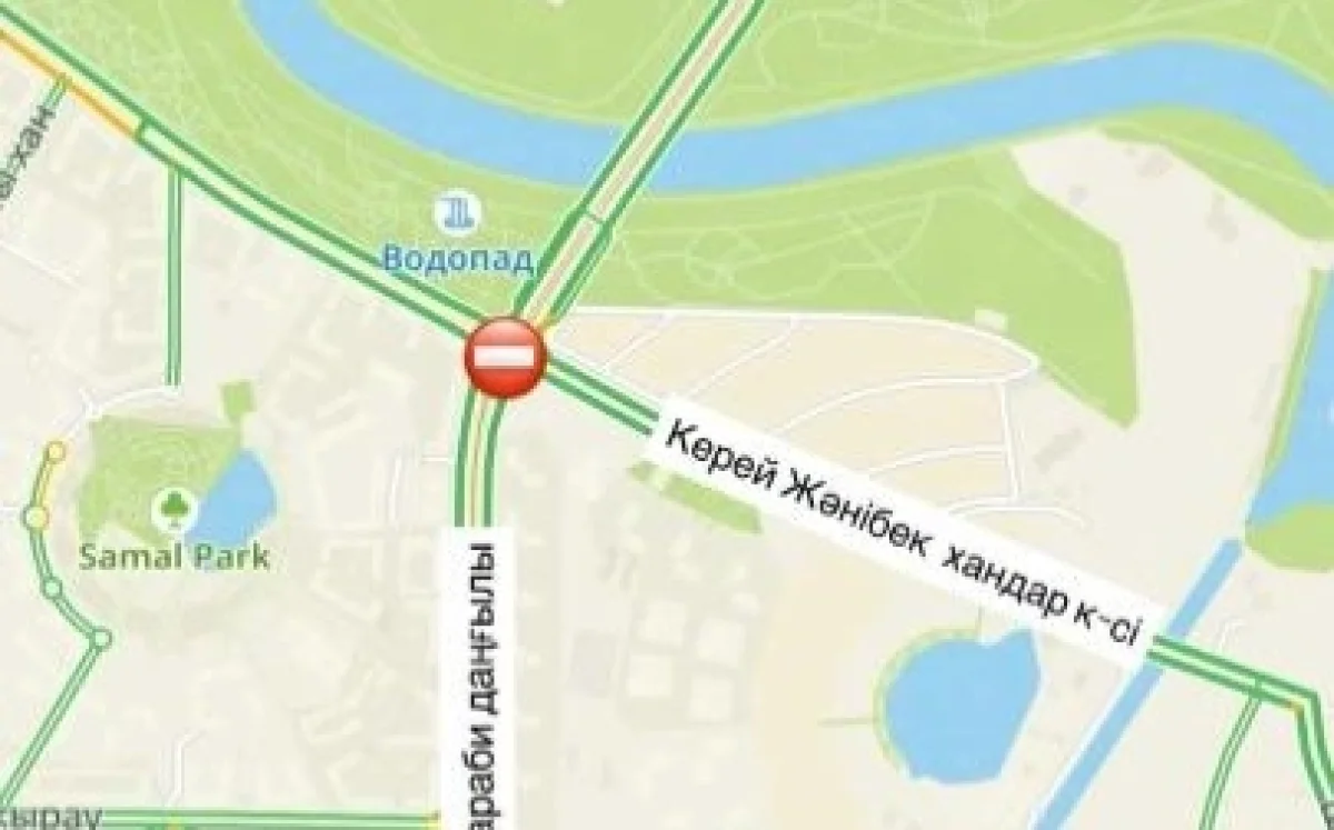 Астанада Әл-Фараби даңғылы мен Керей Жәнібек хандар көшесінің қиылысы уақытша жабылады