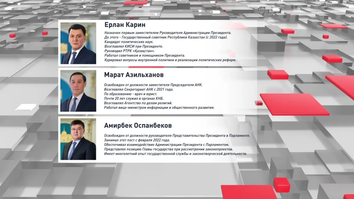 Касым-Жомарт Токаев провел ряд важных кадровых перестановок