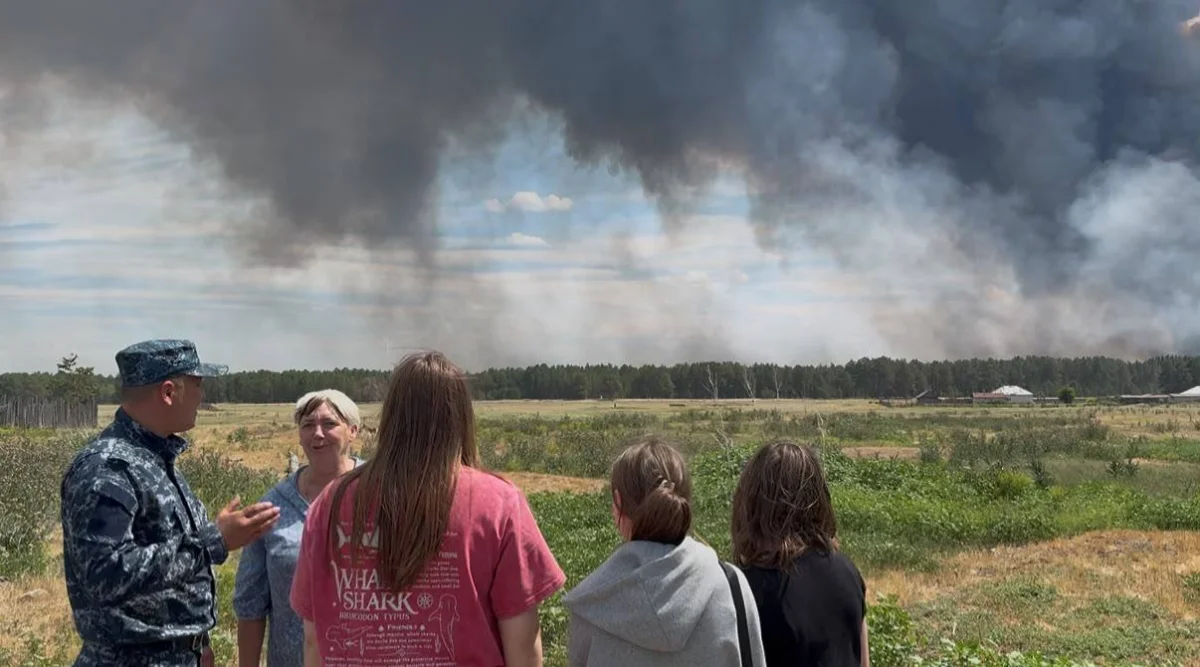 Абай облысында табиғи өрт аймағында полиция қауіпсіздікті қамтамасыз етуде