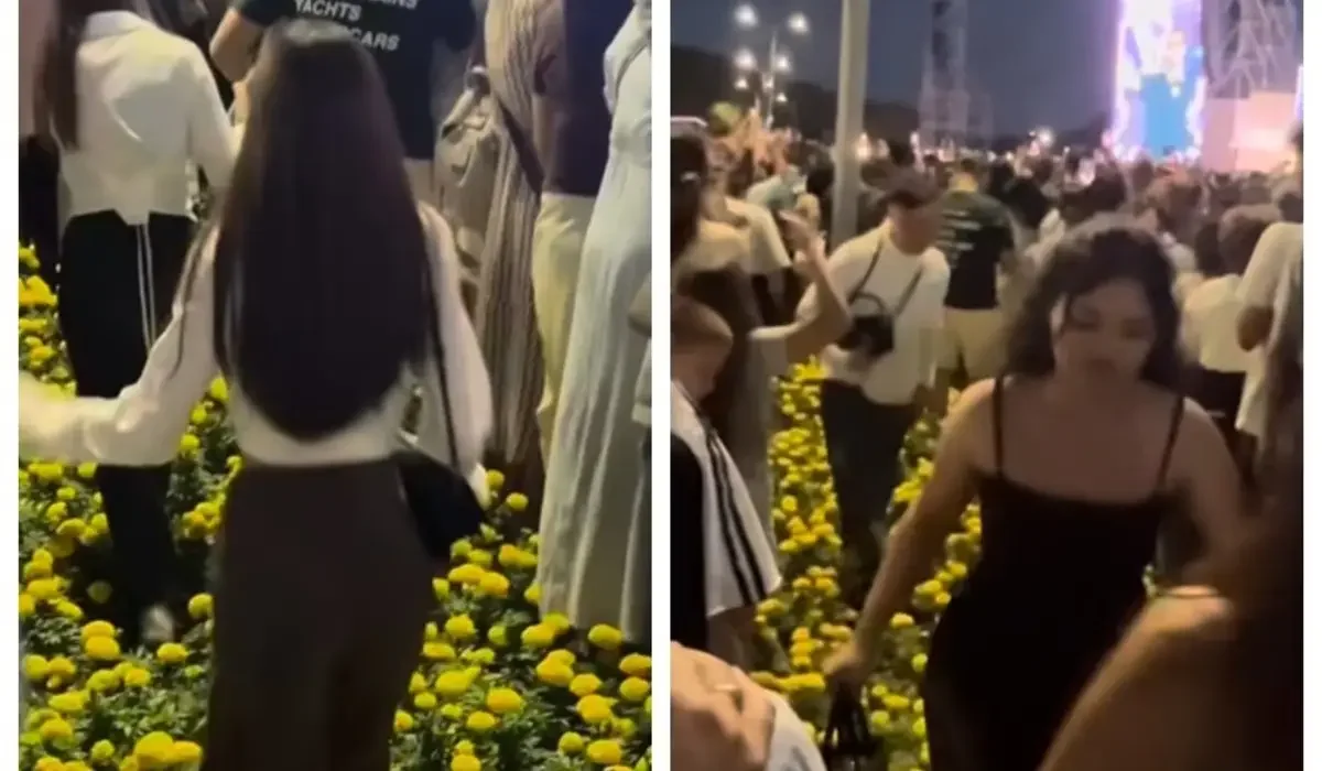 После концерта в Павлодаре посетители прошли по клумбам на набережной (ВИДЕО)