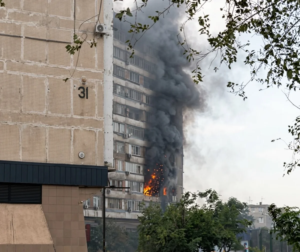 Многоэтажка горела в Актау