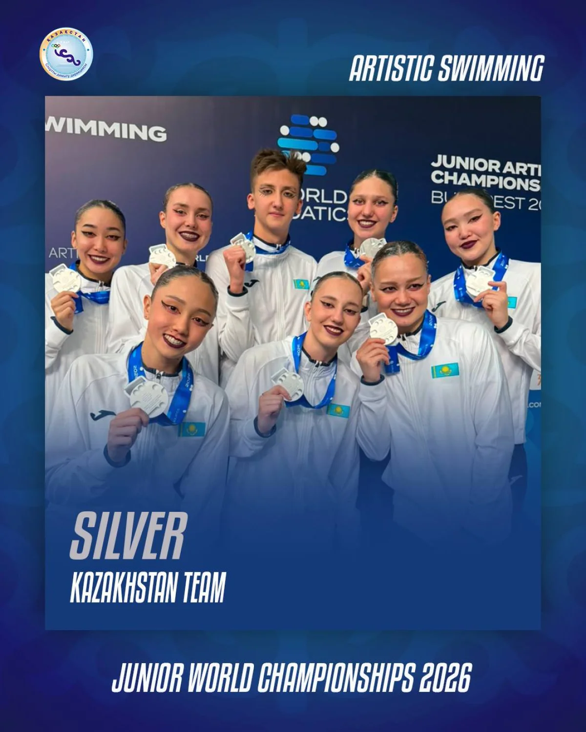Қазақстан әртістік жүзуден әлем чемпионатында тағы бір тарихи күміс медаль жеңіп алды