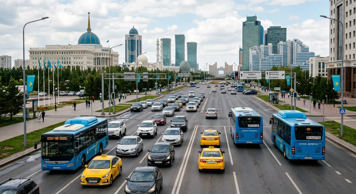Казахстанцы стали чаще ездить на автобусах и такси