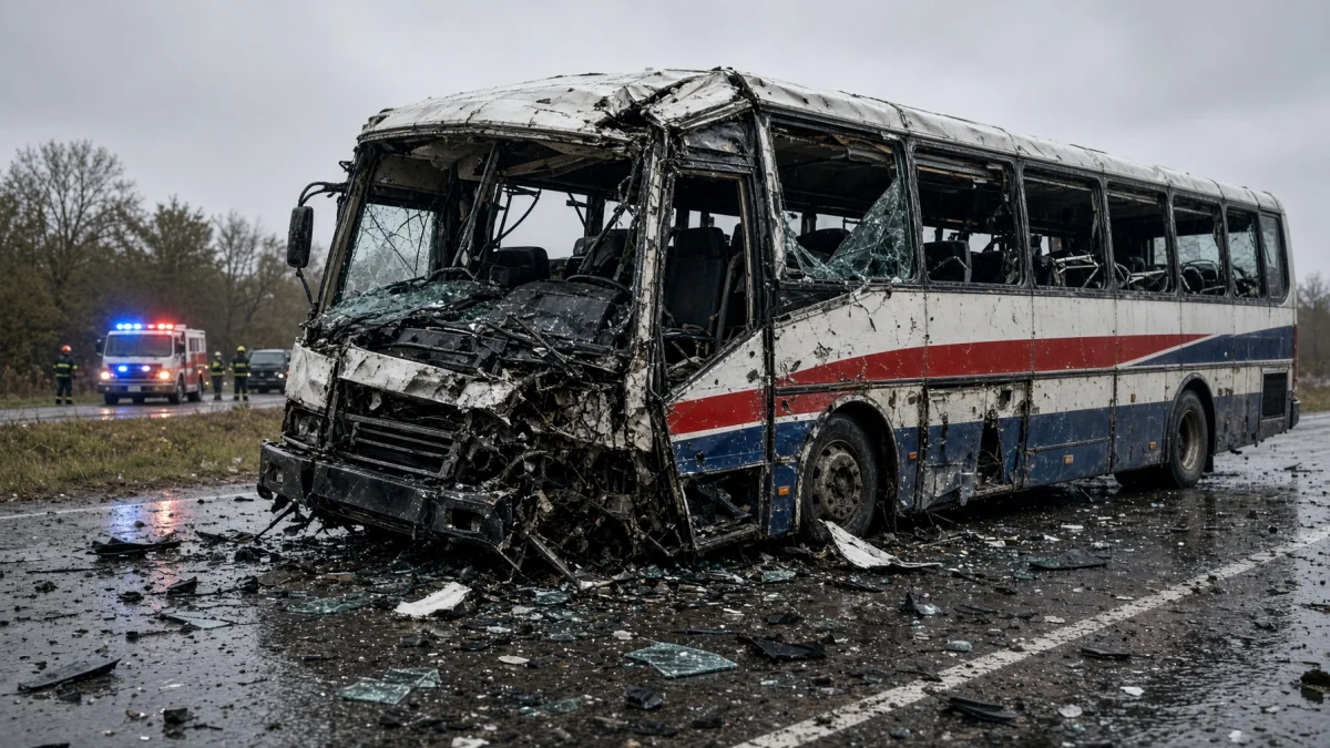 Автобус попал в аварию: погибли не менее 21 человека