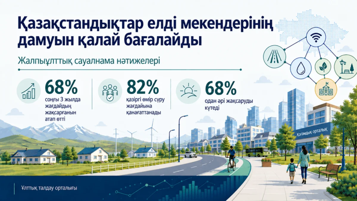 Қазақстандықтардың басым бөлігі соңғы үш жылда өмір сүру жағдайының жақсарғанын байқаған – ҰТО зерттеуі