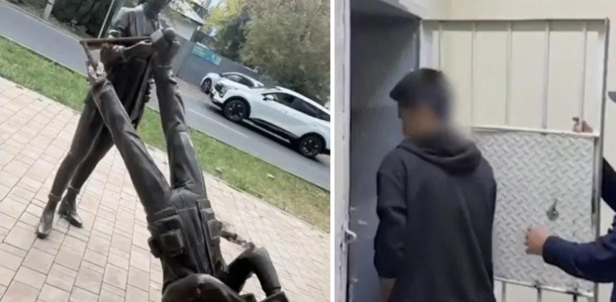 Двое юношей задержаны за дерзкий вандализм на Аллее журналистов в Астане